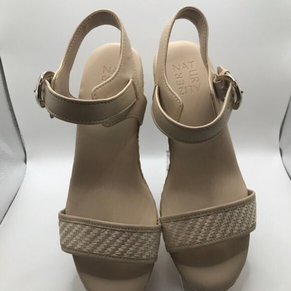 Naturalizer Women's Stella Wedge Espadrille Platform Sandal Beige Multi Size 8W - Picture 4 of 11